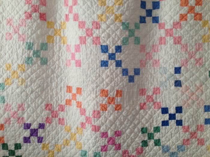 Baby quilt handcrafted by one of my mother's friends for me, ca. 1951-2.